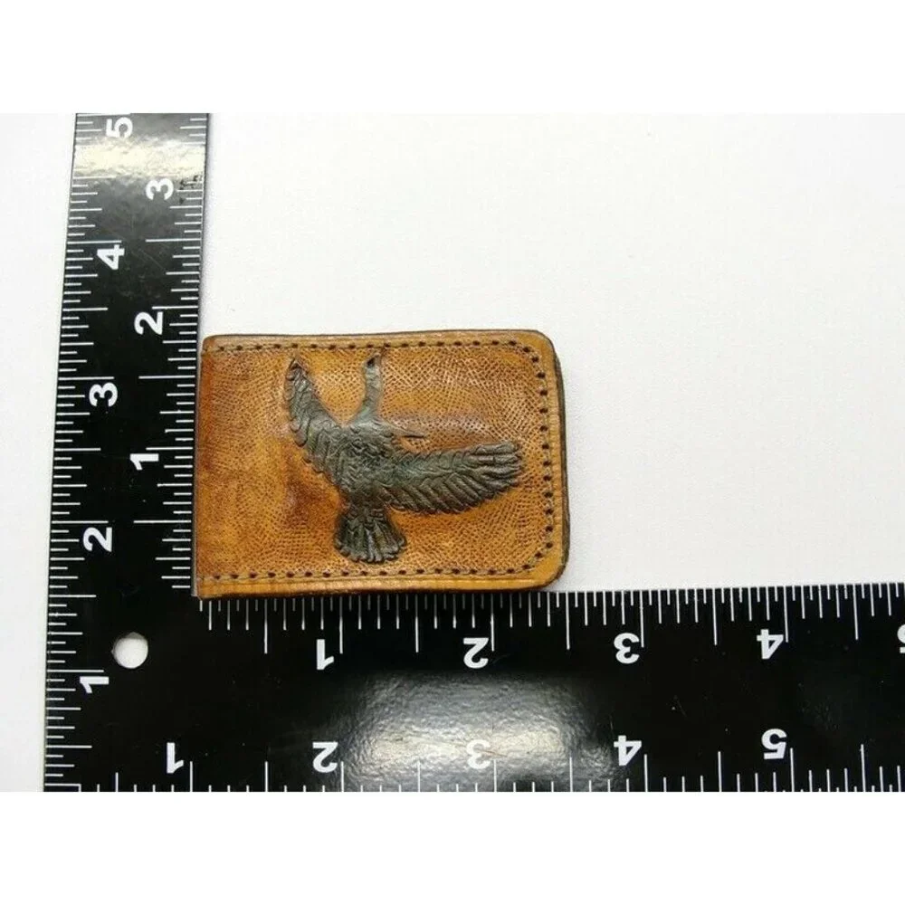 Leather Money Clip Duck Goose Credit Card Cash ID Holder
